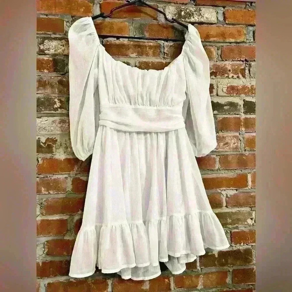 Lucy In The Sky Neia Ruffle Dress Size M - Picture 5 of 10